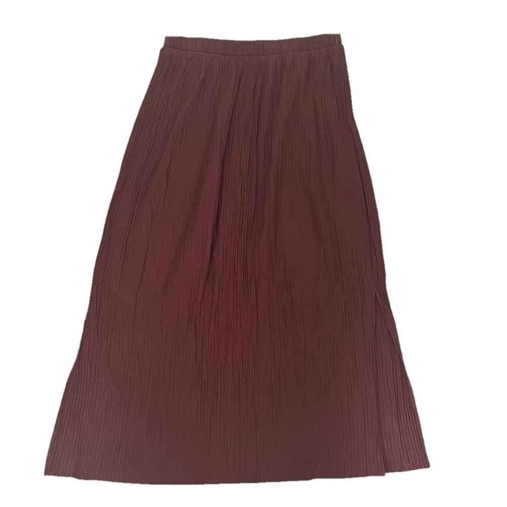 Wilfred Midi Skirt in Rich Burgundy
